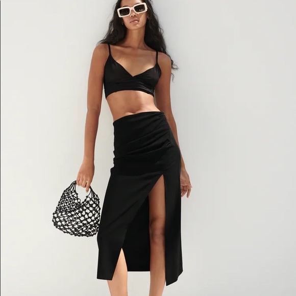 Zara Set - Black Knotted Mesh Heels & Mini Bag - Picture 9 of 12